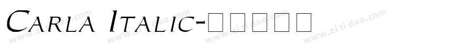 Carla Italic字体转换